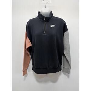 Nike Women Phoenix Fleece Pullover Sweater Color block Size XS